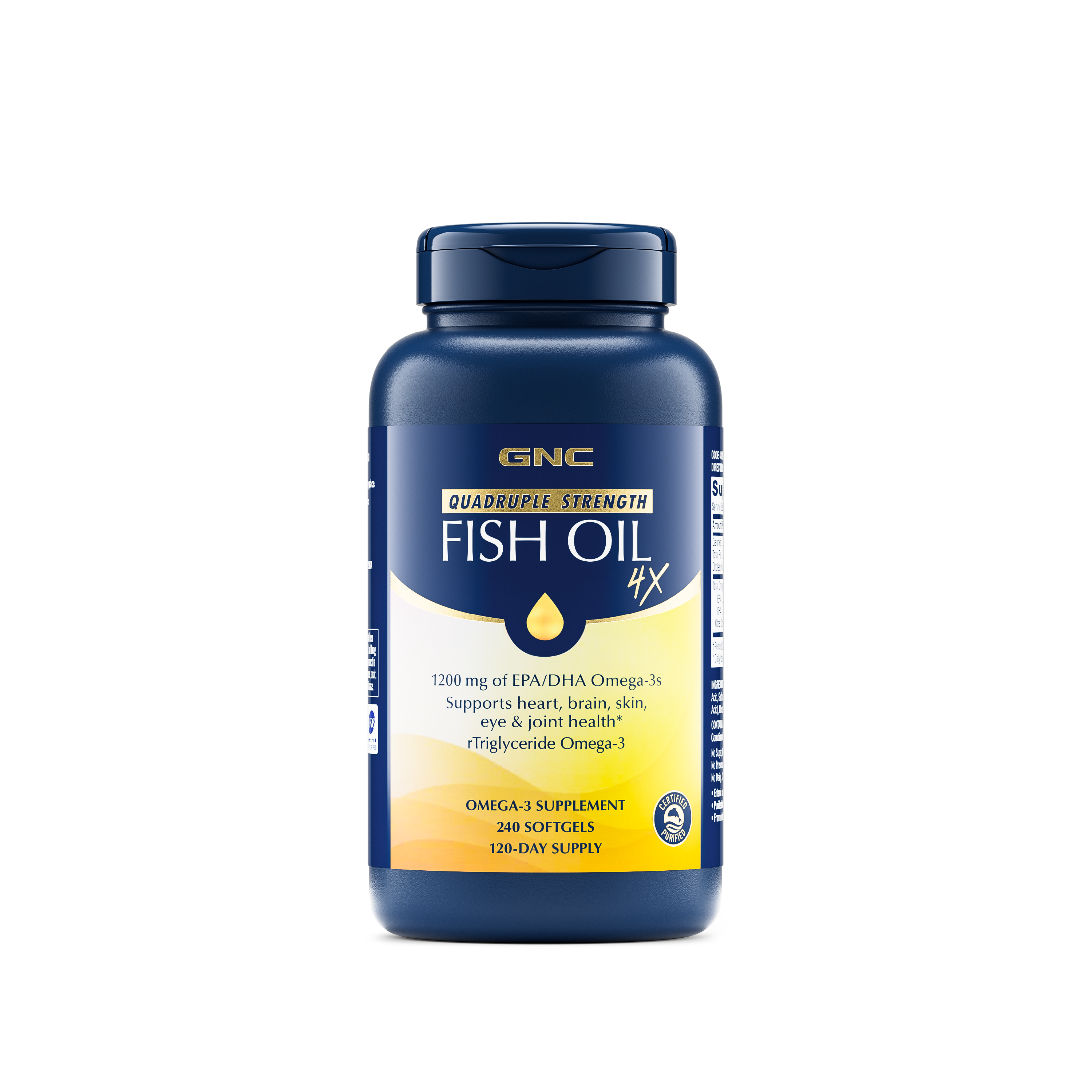Quadruple Strength Fish Oil Mini - 240 Softgels (120 Servings)  | GNC